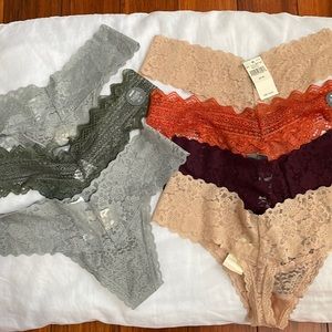Aerie thongs all NWT various colors all XS